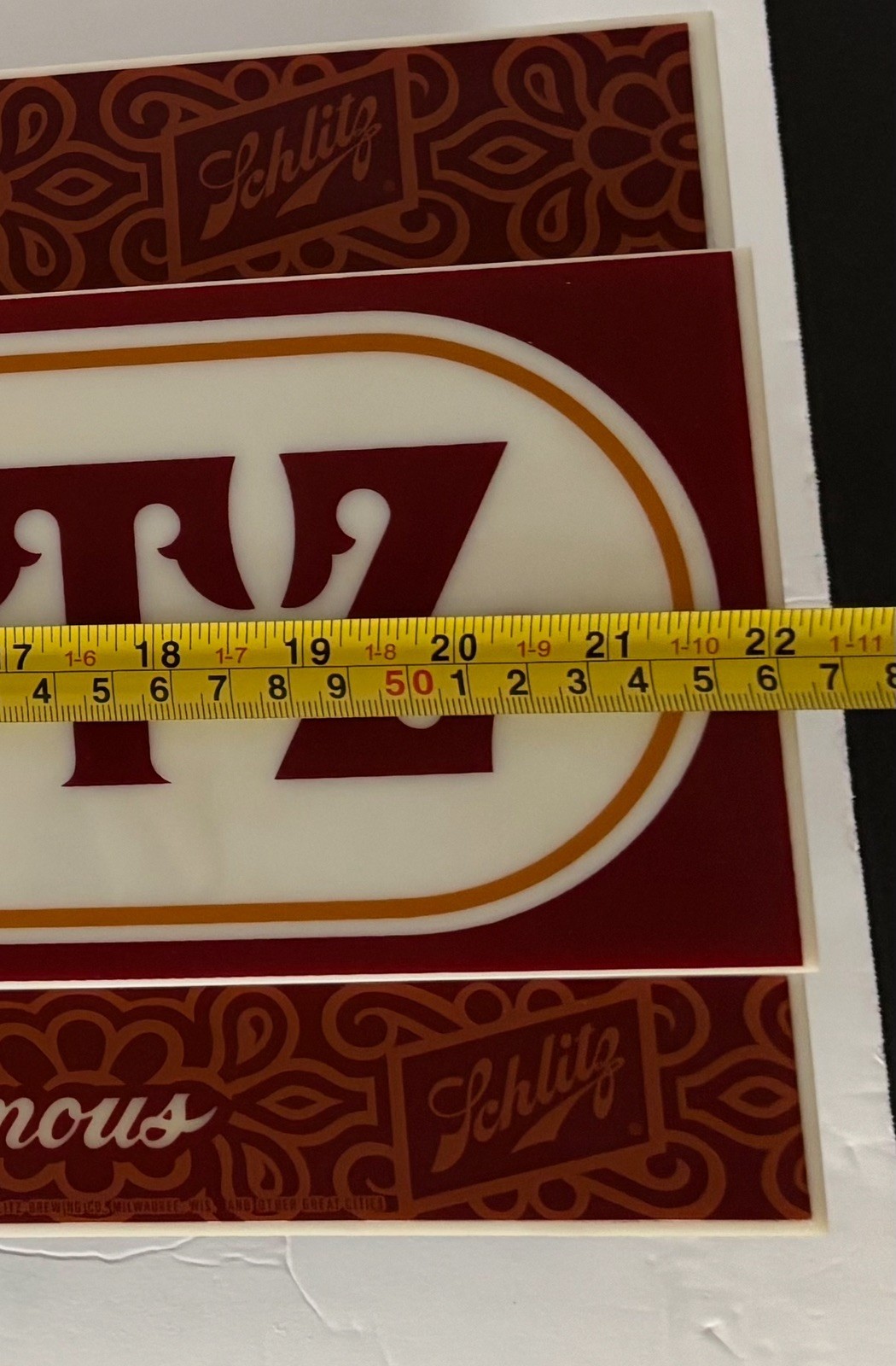 VINTAGE ADVERTISING SCHLITZ BEER LIGHTED ELECT SIGN WORKS 22” X 8.5”