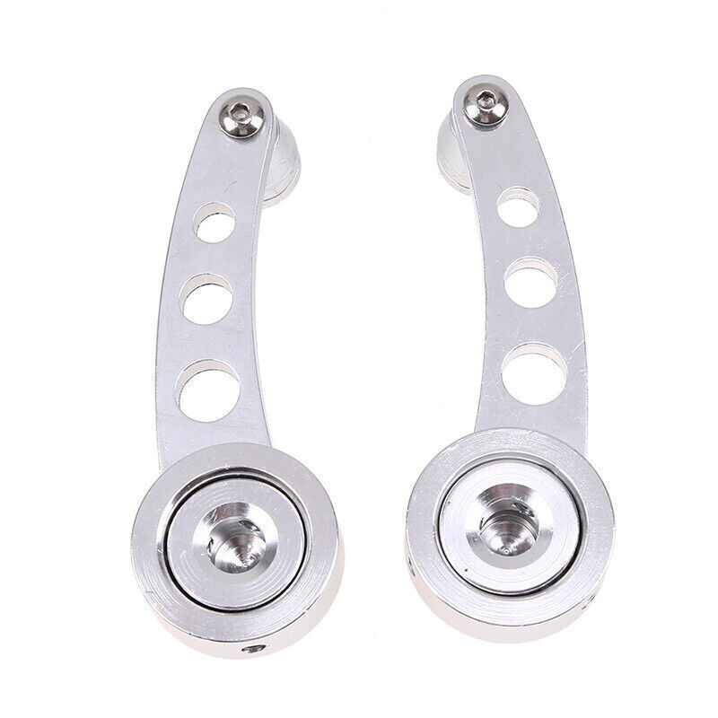 2x Billet Aluminum Window Crank Handle Chrome For Hot Rod Chevy Ford Chrysler US