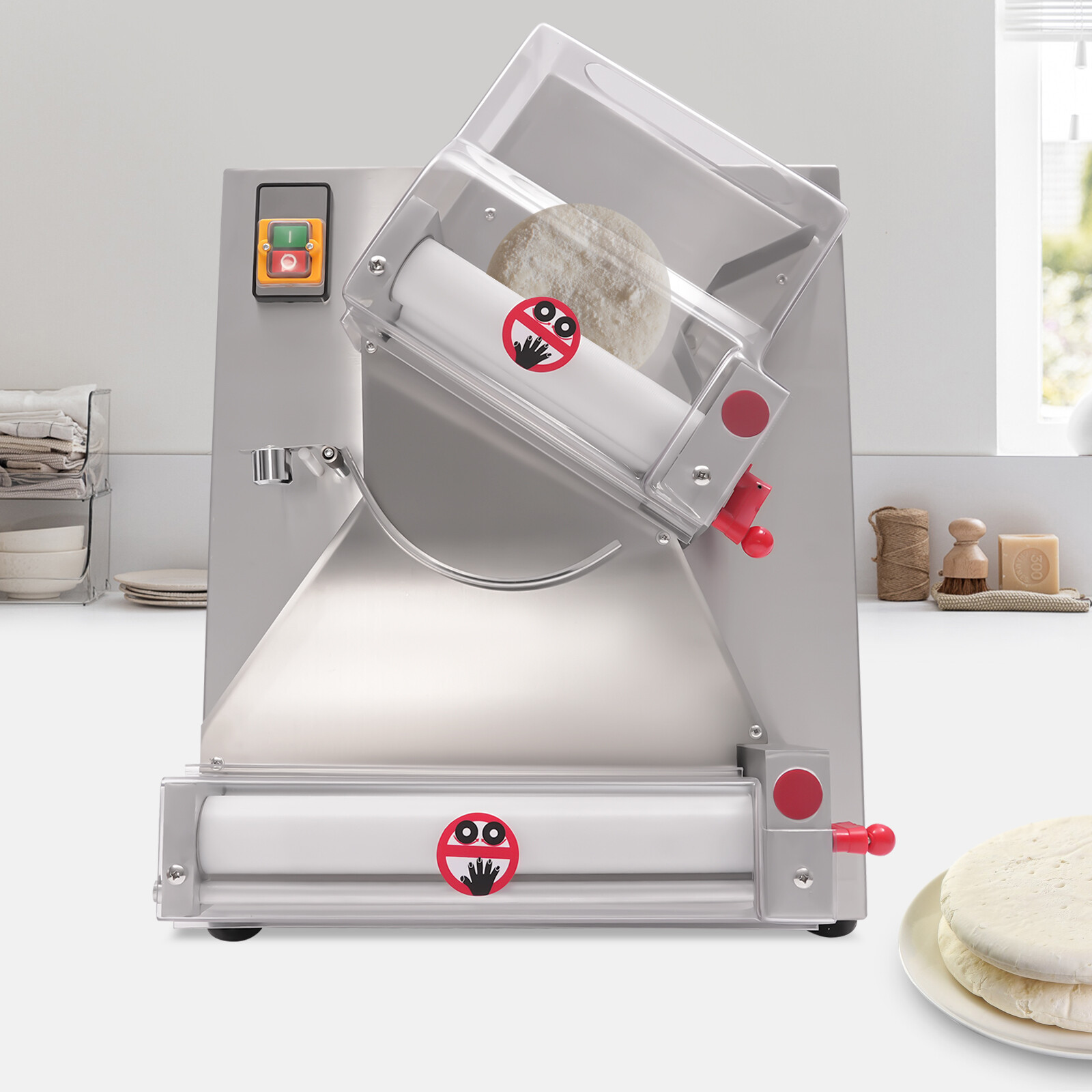 4"-16" Electric Dough Roller Sheeter Pastry Pizza Maker Press Making Machine New