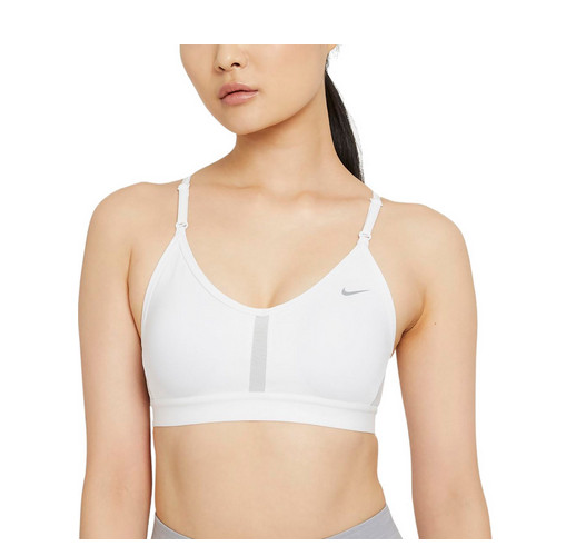 NEW NIKE Women's [L] Indy Light-Support Padded Sports/Yoga Bra-White CZ4456-100