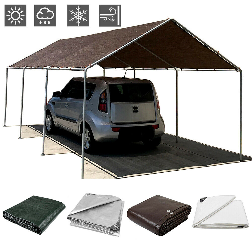 Tarp Cover Tarpaulin Heavy Duty Waterproof Canopy Tent Boat Awning RV Pool Cover