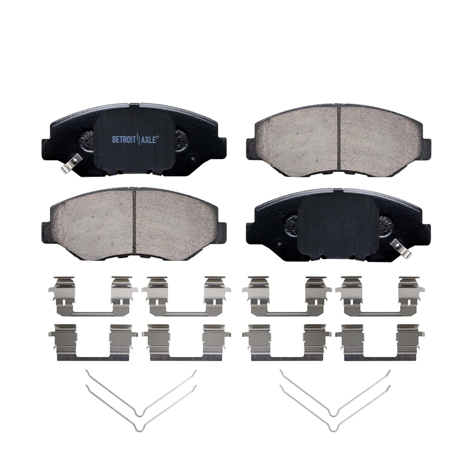 Front + Rear Ceramic Brake Pads + Hardware for 2008 - 2017 Honda Accord LX LX-S