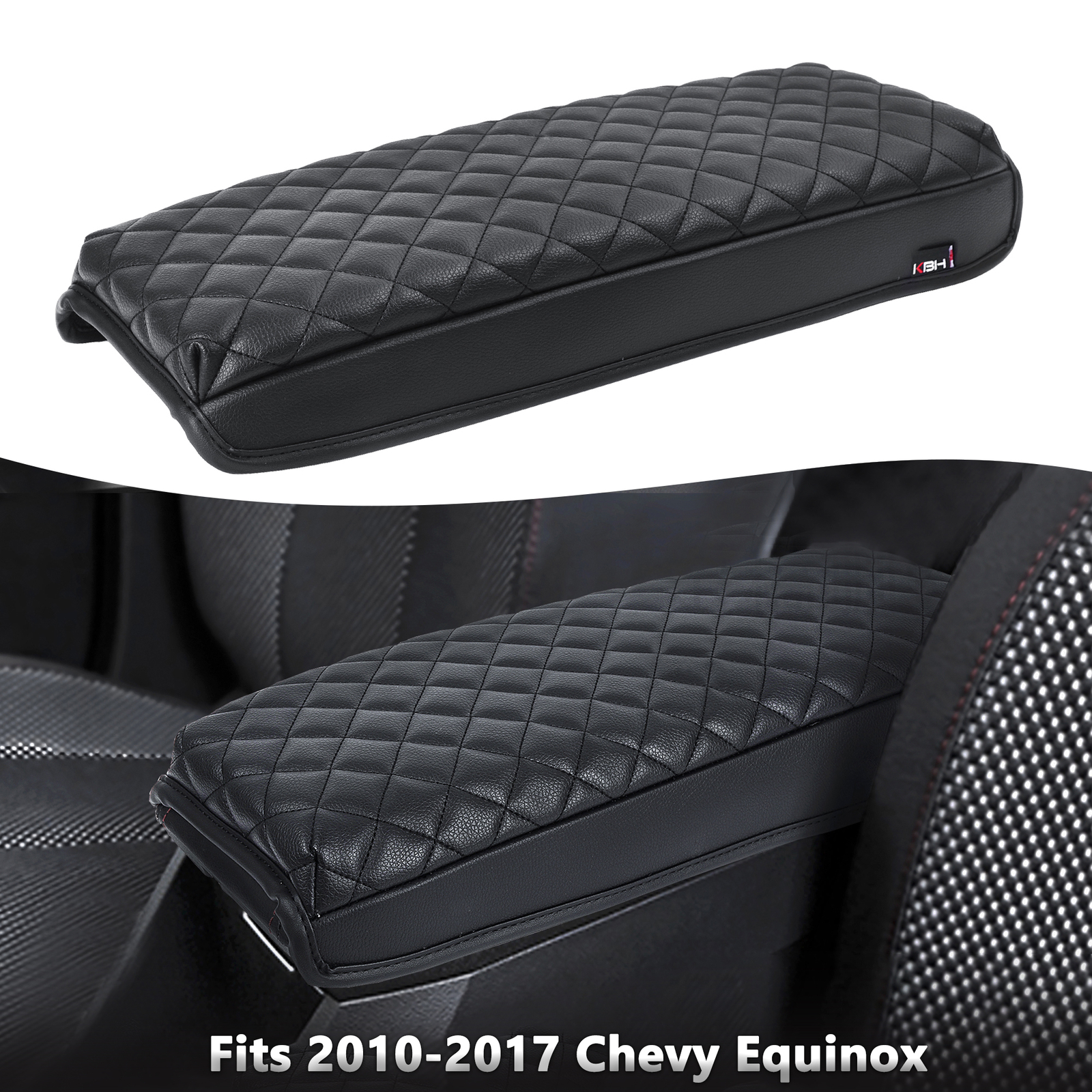 Fits 2010-2017 Chevy Equinox Center Console Lid Armrest Cover Vinyl Leather Pad
