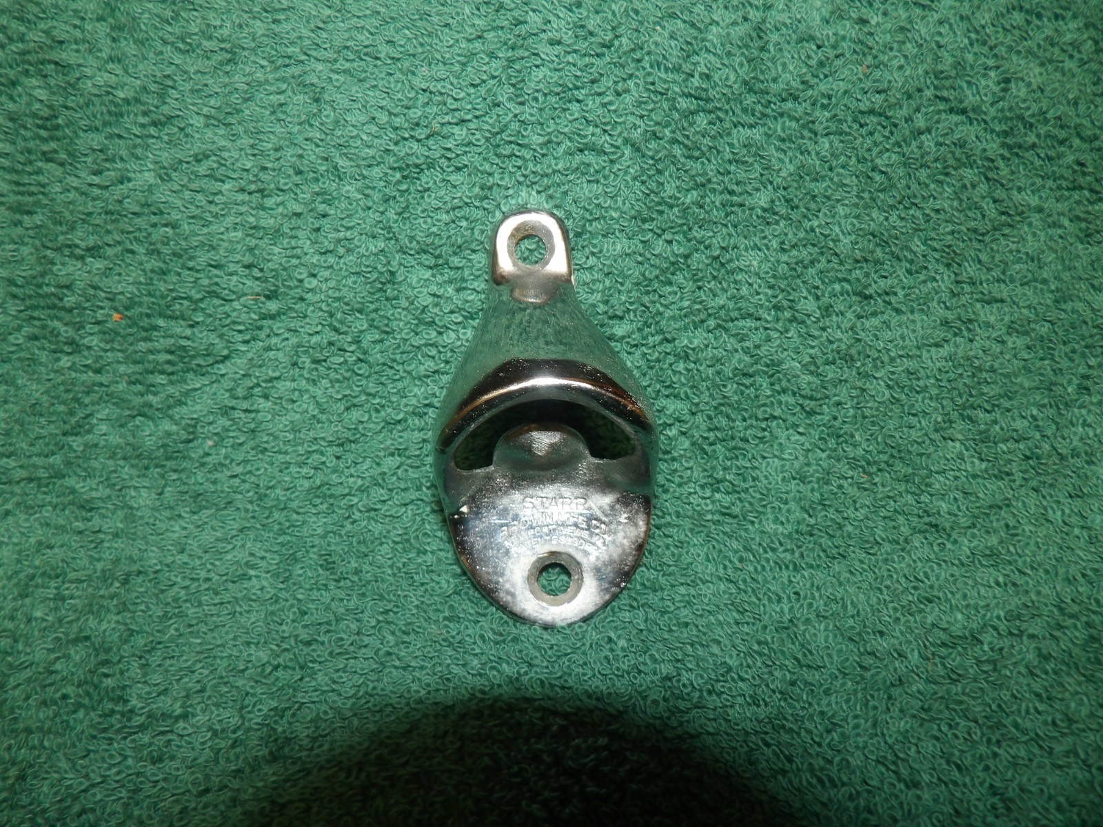 VTG Starr Brown Mfg. Co. 319 Bottle Cap Opener Chrome Plated Wall Mount USA