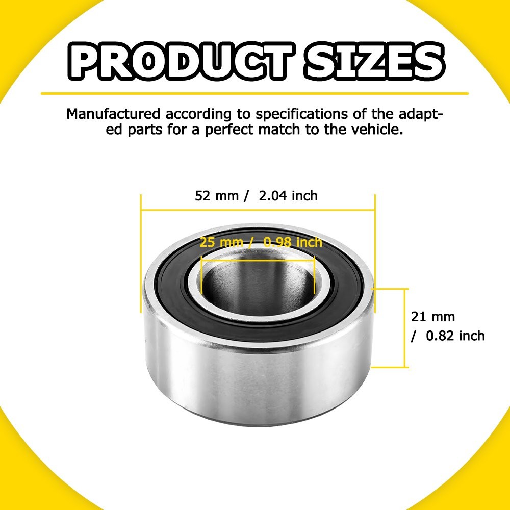 For 2004-2007 Harley Dyna 1" Axle Sealed Wheel Bearings 9247 Front Or Rear 04-07