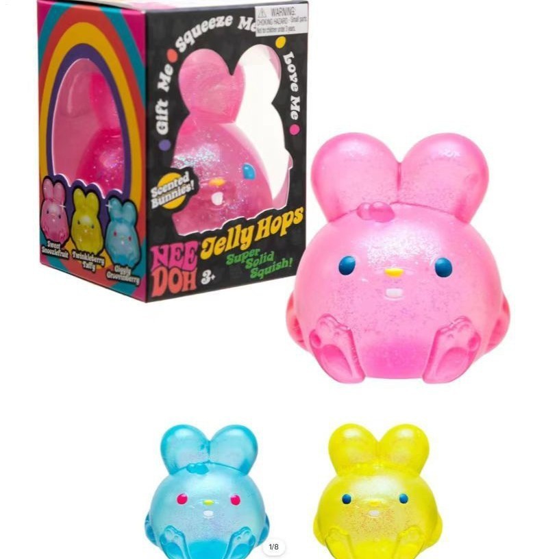 Nee Doh Jelly Hops Scented Easter Needoh Squish Bunnies Toy