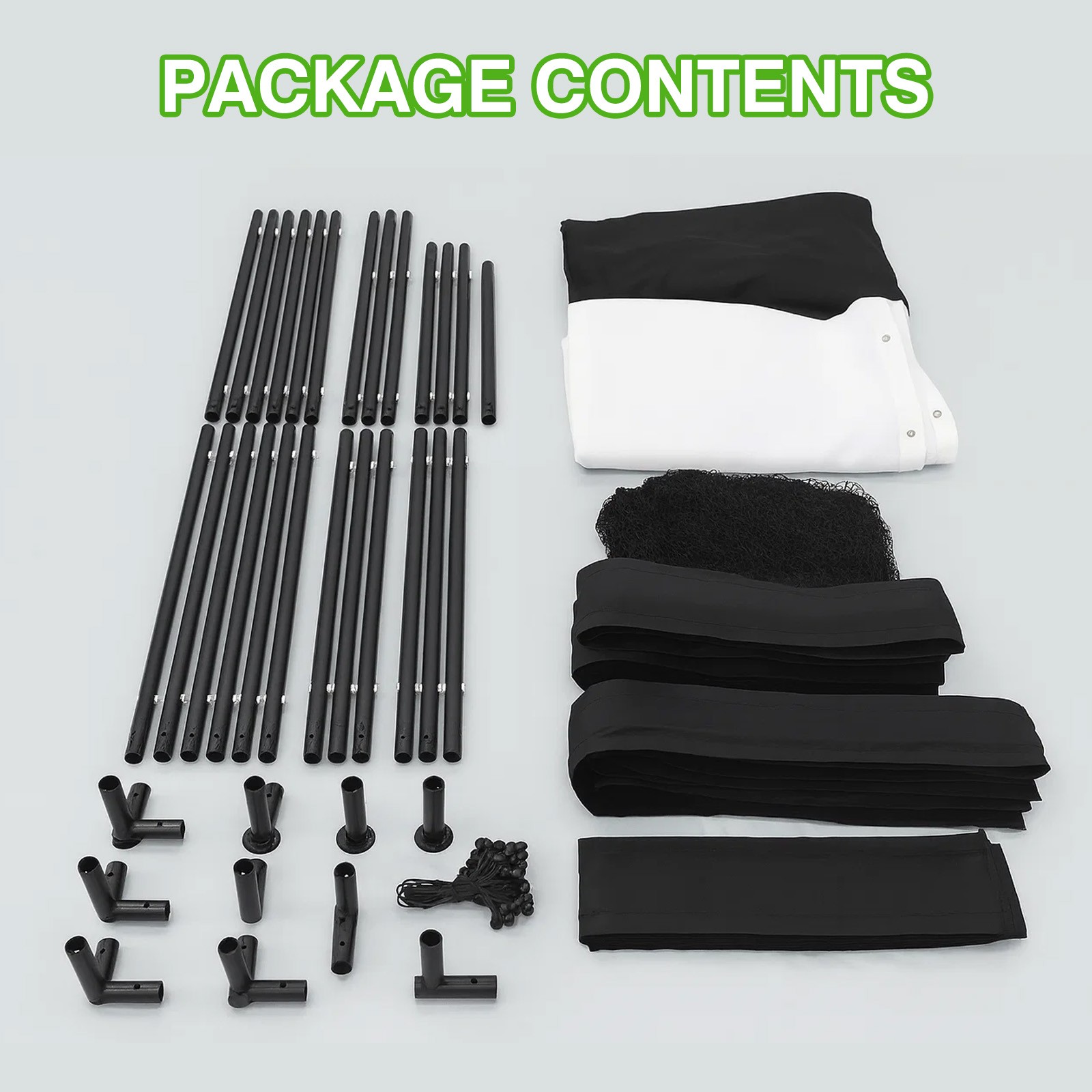 10 × 8 ft Enhanced Edition Golf Simulator Enclosure Nets Sturdy Indoor Golf Cage