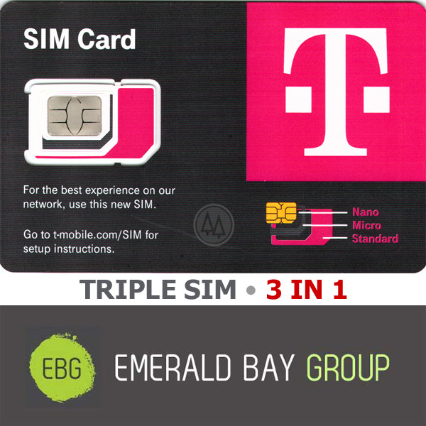 T-MOBILE Triple SIM Card R15 "3 in 1" NANO • 4G 5G LTE • NEW • USE BY JUN 2027