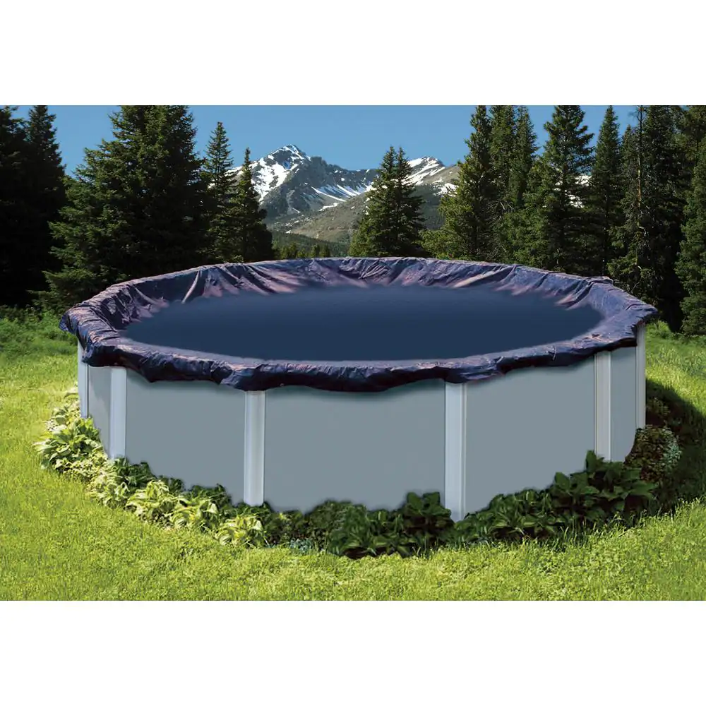 18 Ft. Round Blue Above-Ground Winter Pool Cover Thick Lightweight Durable New