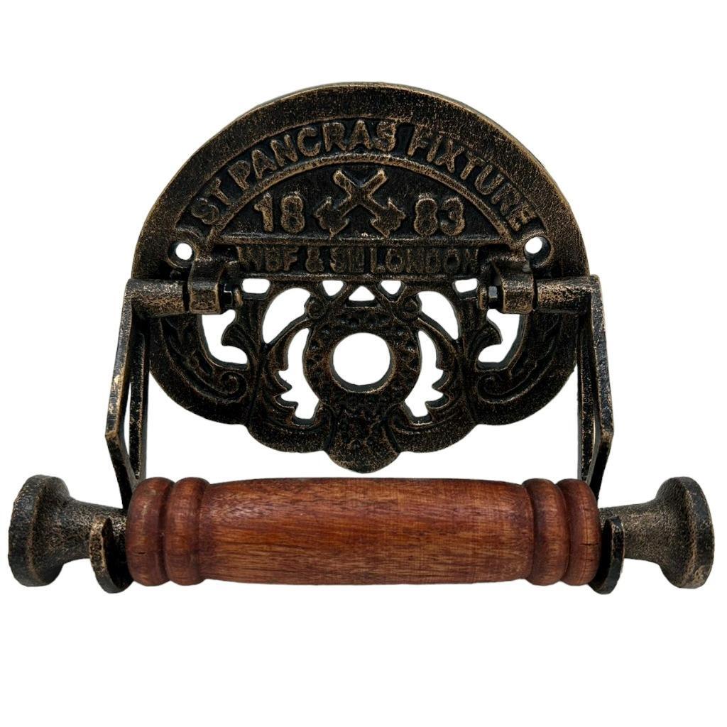bronze Cast Iron Toilet Roll Holder Antique Design Bathroom WC Washroom