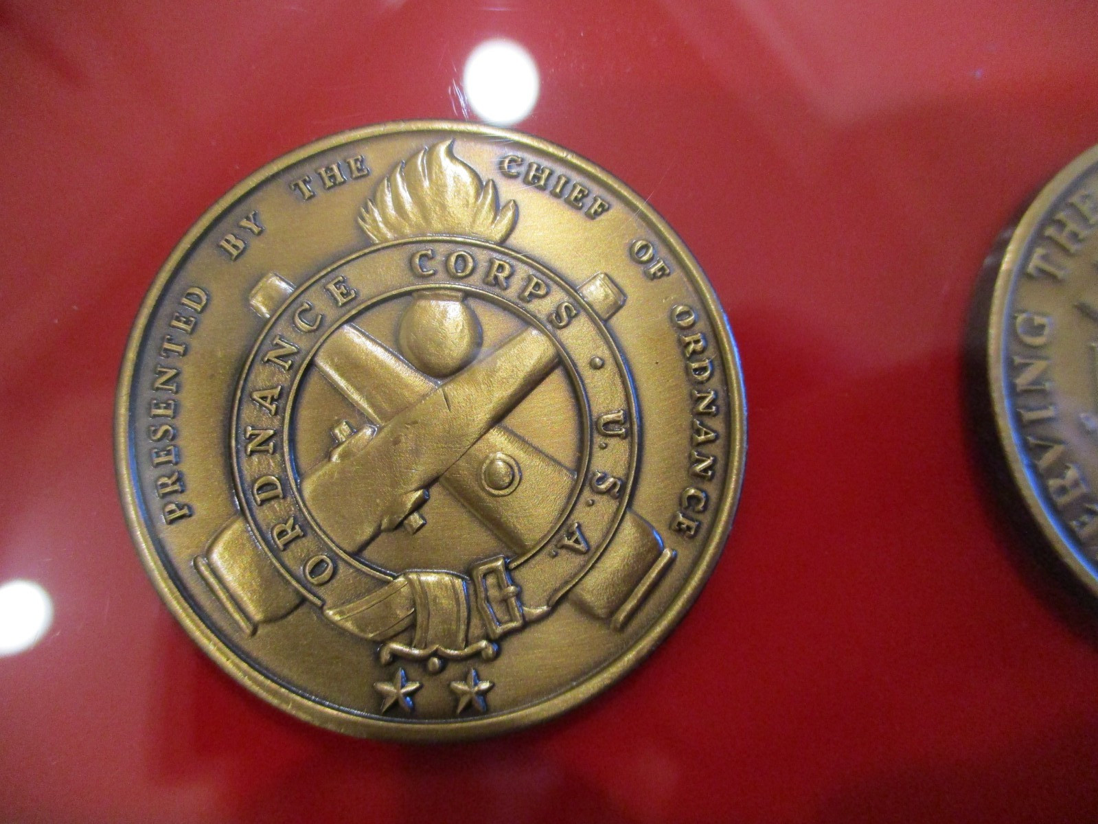 US ARMY-COMMANDER REDSTONE ARSENAL-ORDNANCE CORPS PLAQUE/AWARD/PINS-RET GENERAL