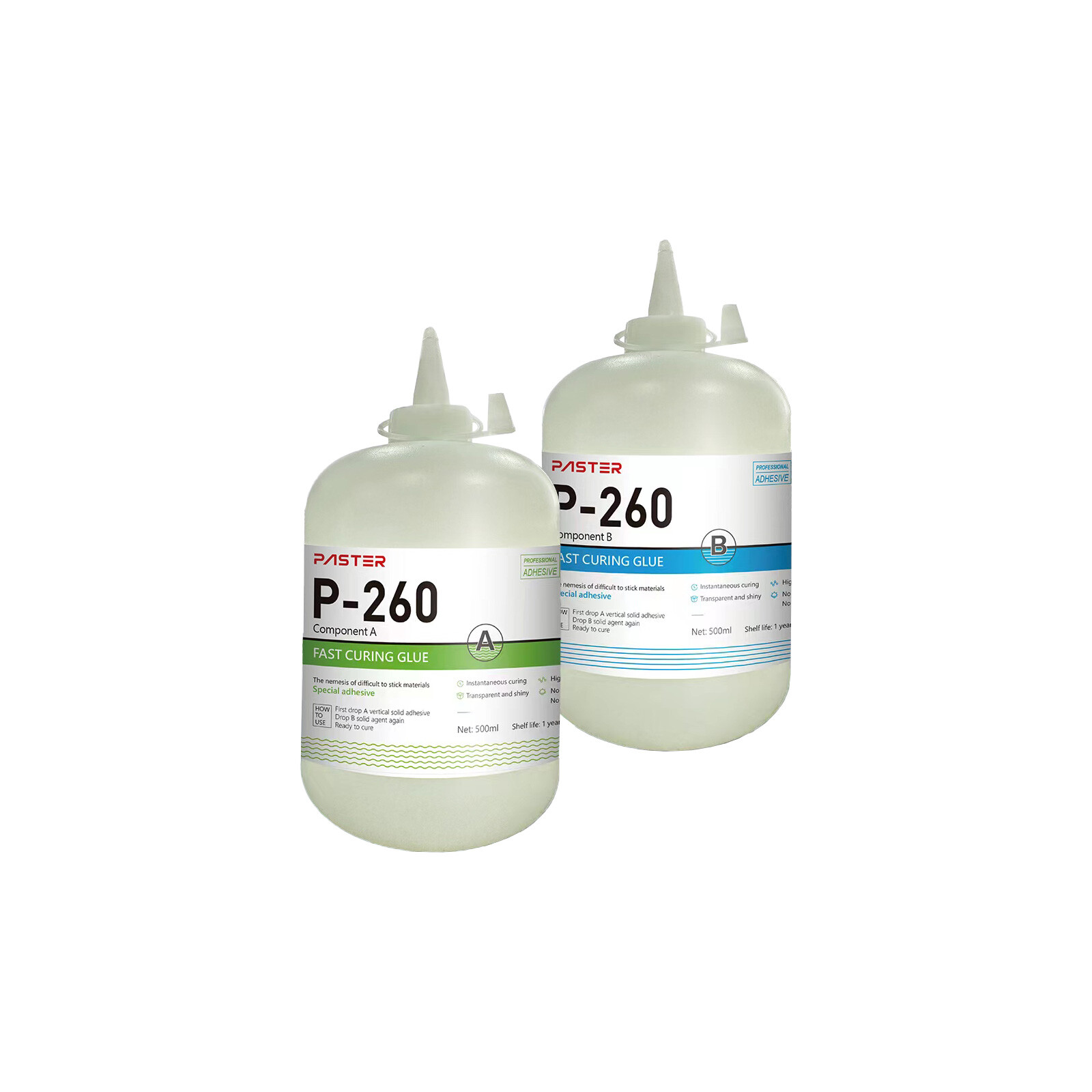 High Strength P-260A x10 + P-260B x10 FAST CURING GLUE for Channel Letter 500ml