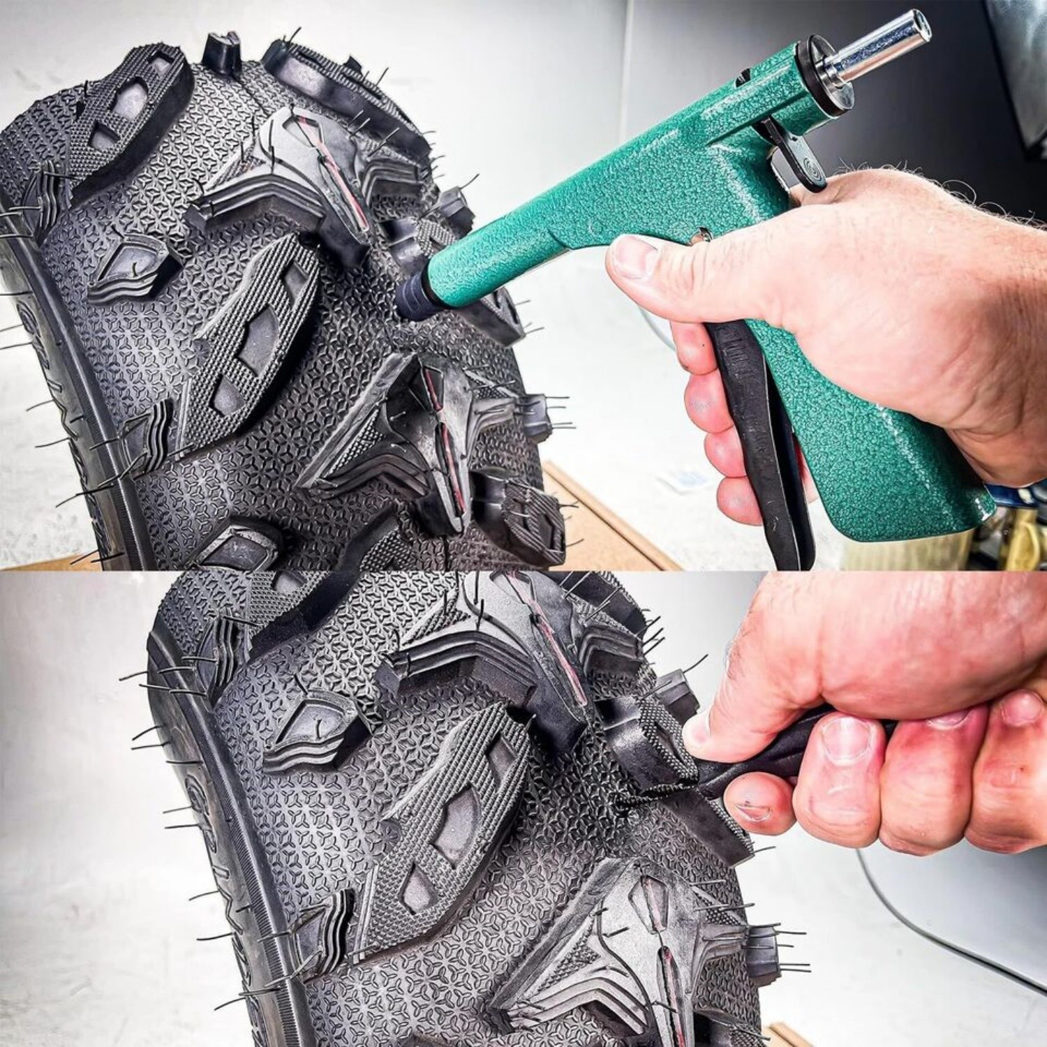 Tire Plugger Tubeless Tire Wheel Repair Gun Kit Mushroom Plug Probe Nozzle NEW