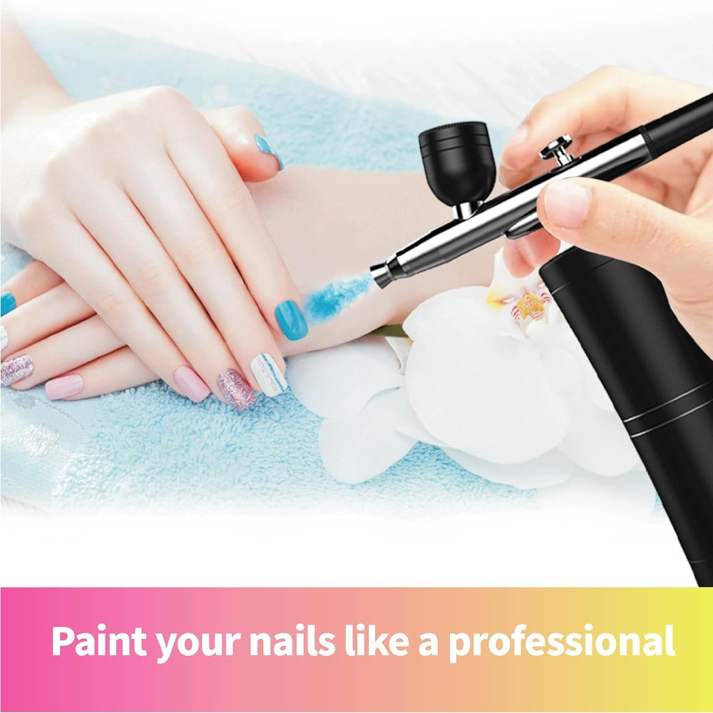 Portable Air Compressor Kit Airbrush Paint Spray Gun Nail Art Tattoo Airbrush