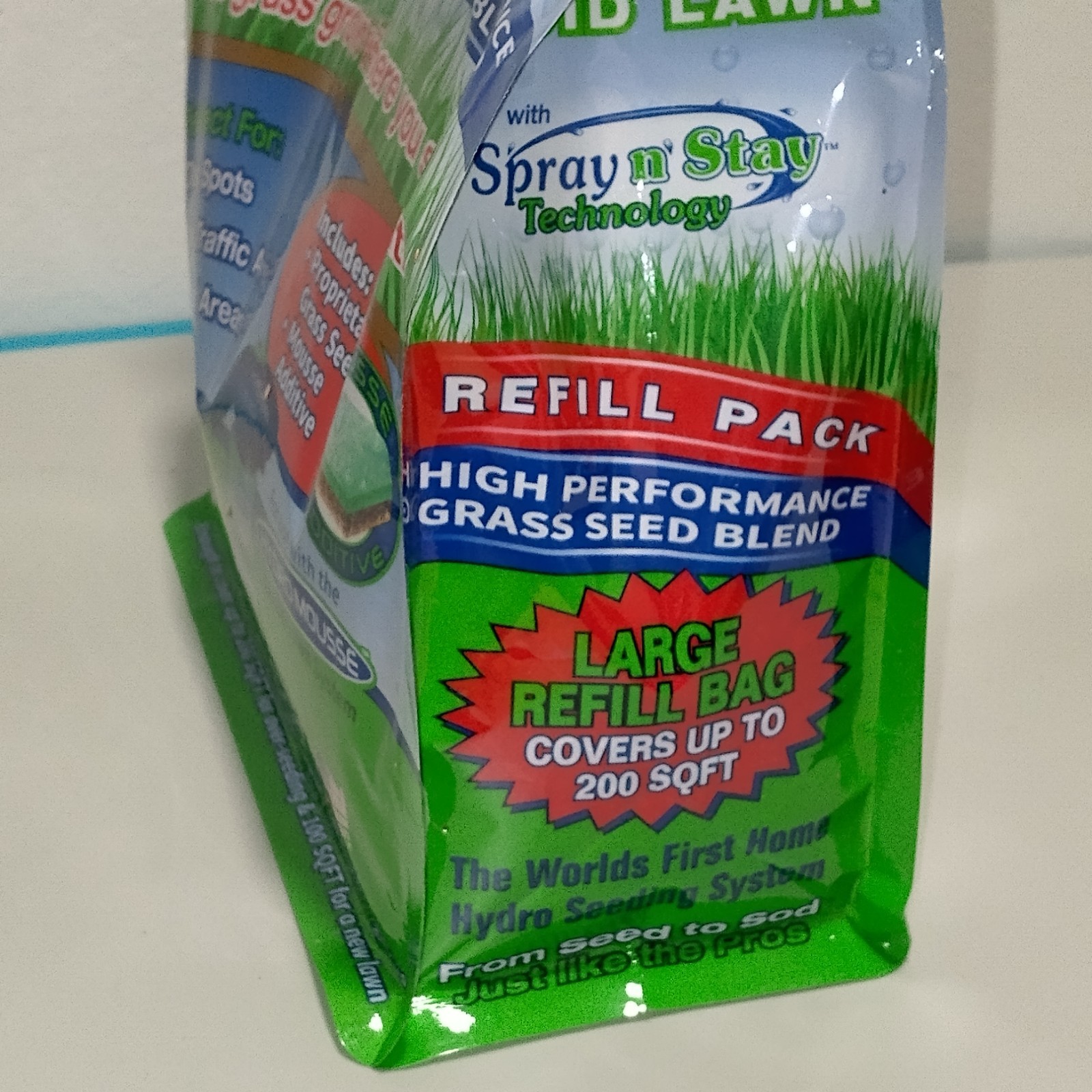 Hydro Mousse - Liquid Lawn Refill Pack 1lb Bag Covers 200 Square Feet Grass Seed