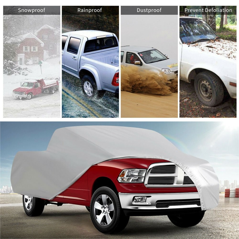 Waterproof Pickup Truck Cover UV Resistant All Weather Protection Full Pickup