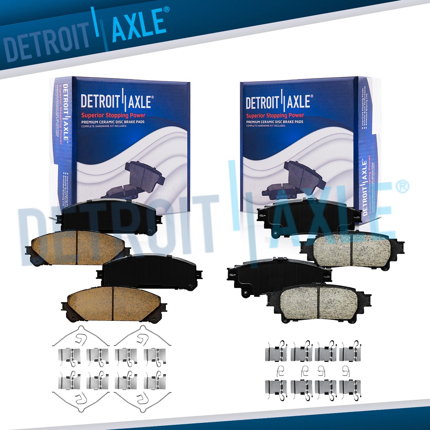 Front Rear Ceramic Brakes Pads For Toyota Highlander Sienna Lexus RX350 RX450h