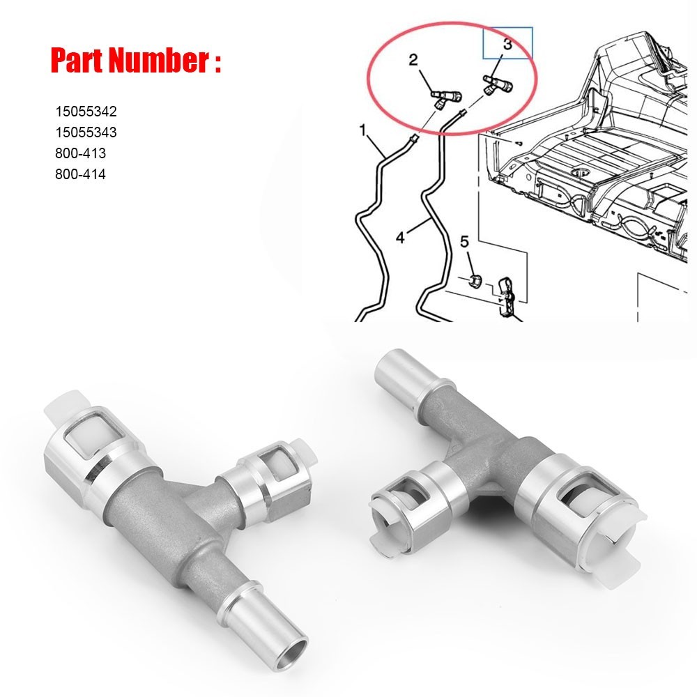 Metal Heater Hose Connector for Cadillac Chevrolet Silverado 800-413 800-414