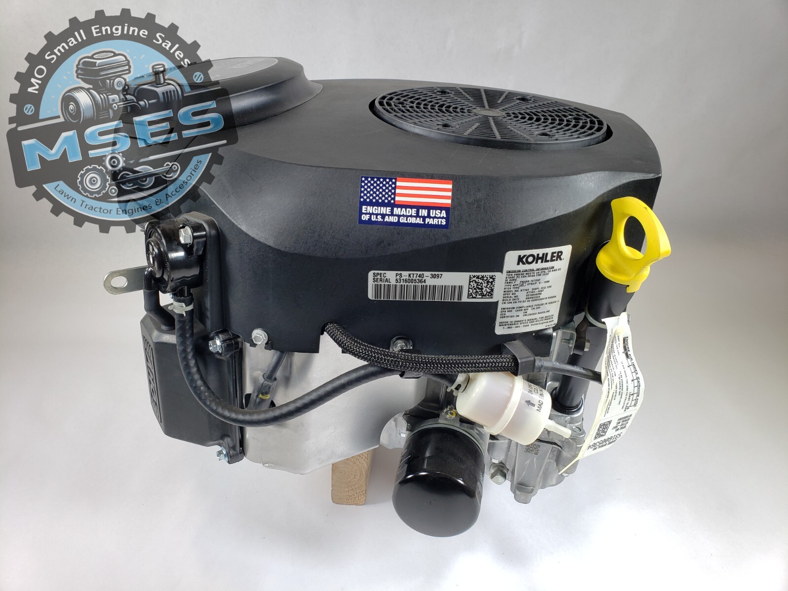 25HP Kohler 7000 Series KT740-3097 - 725CC 1” Dia. x 3-5/32” Keyed Crankshaft