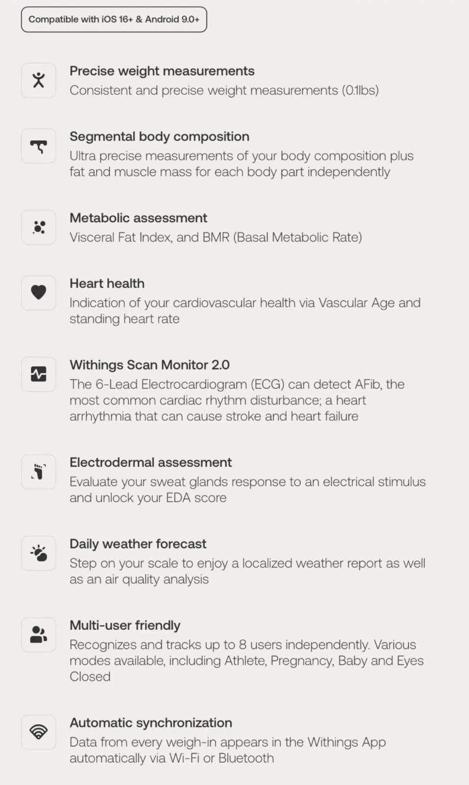 Withings Body Scan Ultimate Health Checkup Take Control Body/Health BLACK