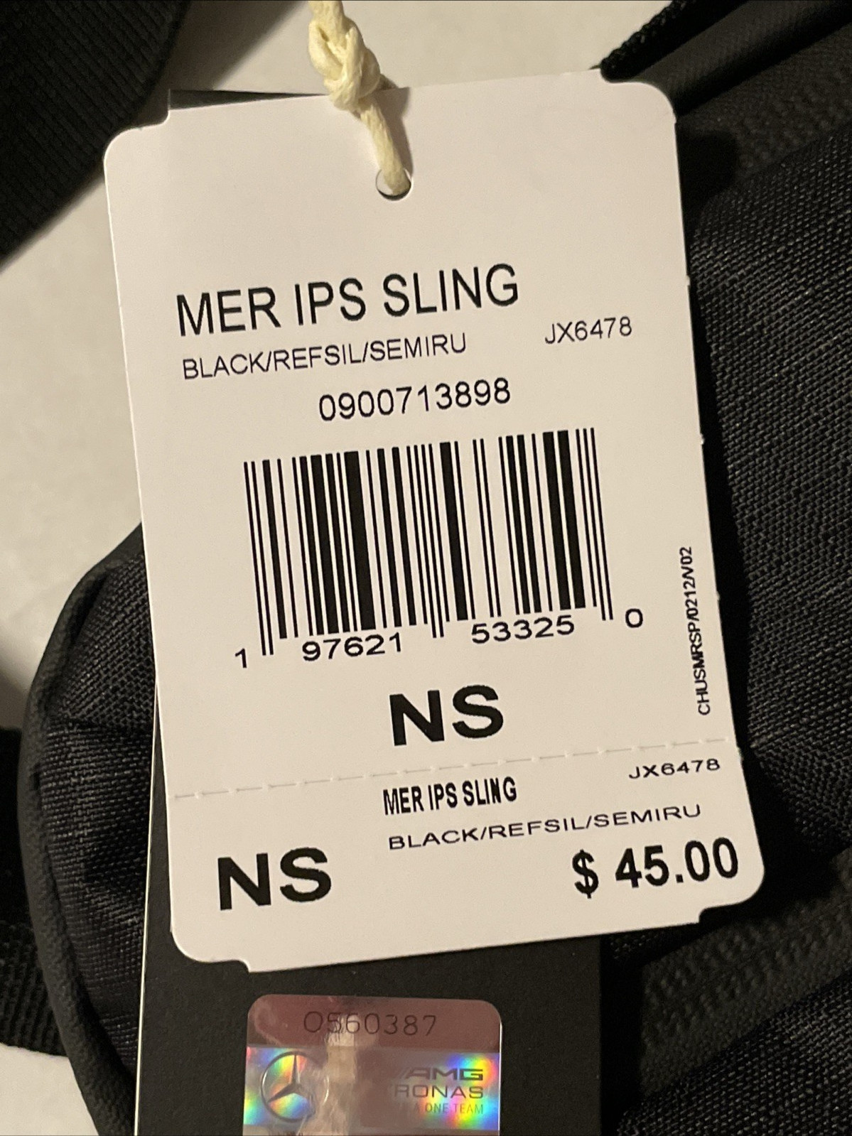 NWT adidas Mercedes AMG Petronas IPS One Size Sling Crossbody Bag JX6478