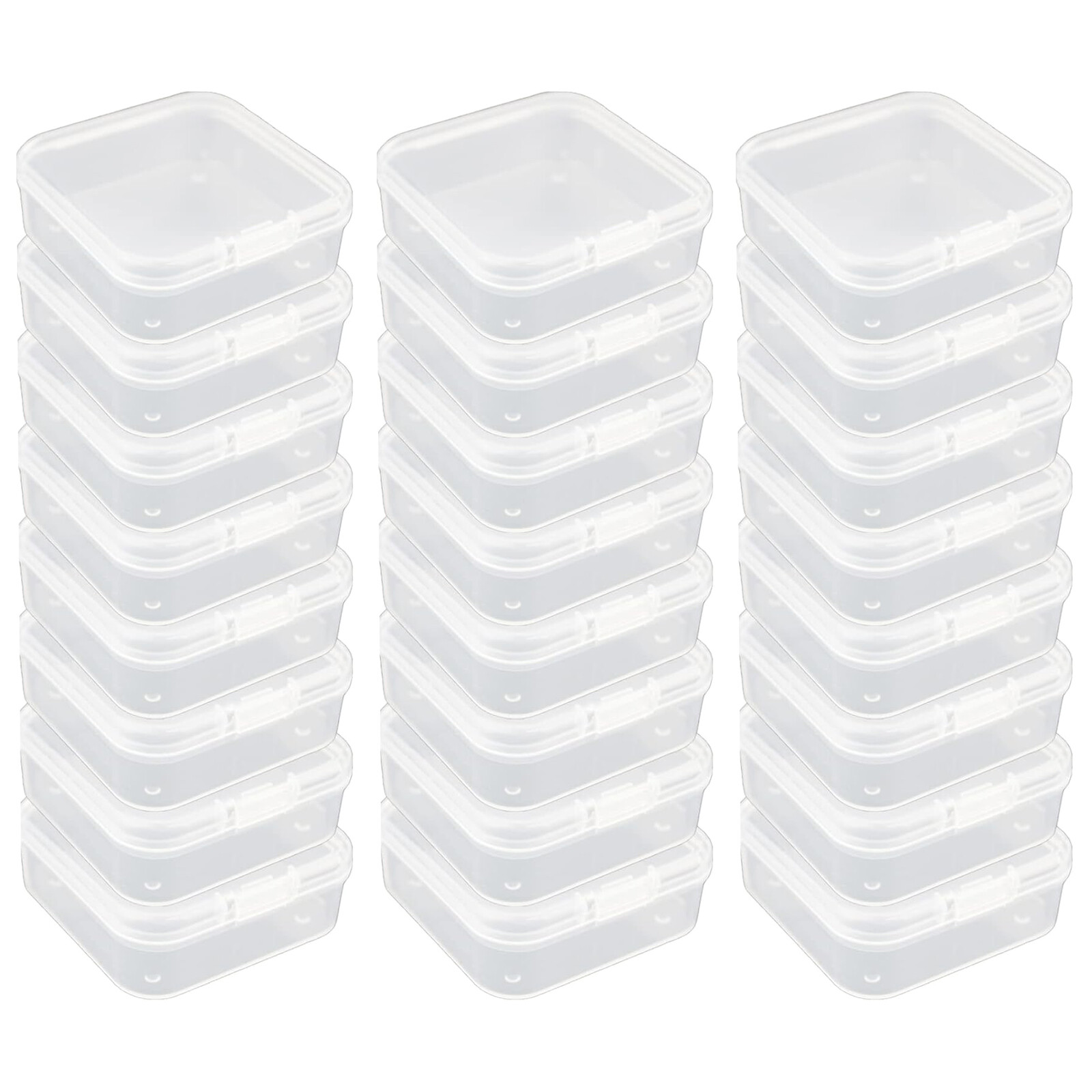 24x Small Plastic Storage Boxes for Coins, Screws, Jewelry