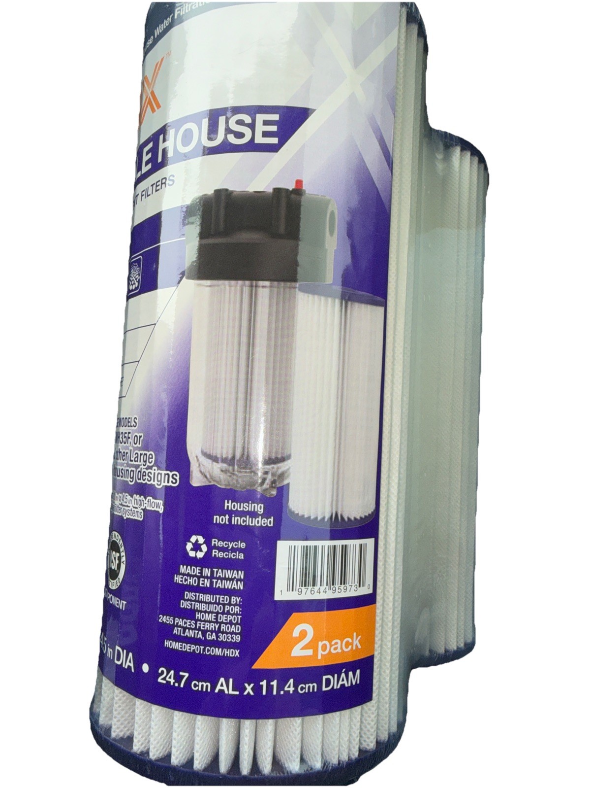 4-Pack HDX GE Whole House Water Filters GXWH40L GXWH35F GNWH38S 10 Inch