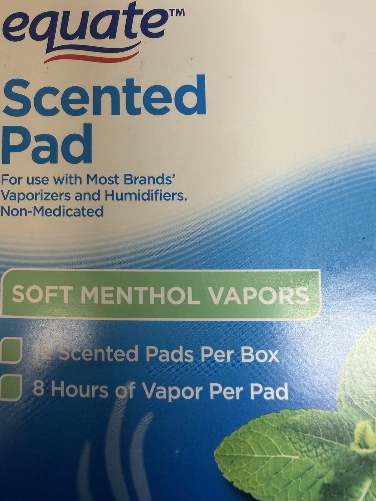 Lot 24 Pads Equate Vapor Pads Refill Pads Menthol Scented 24 Pads Total