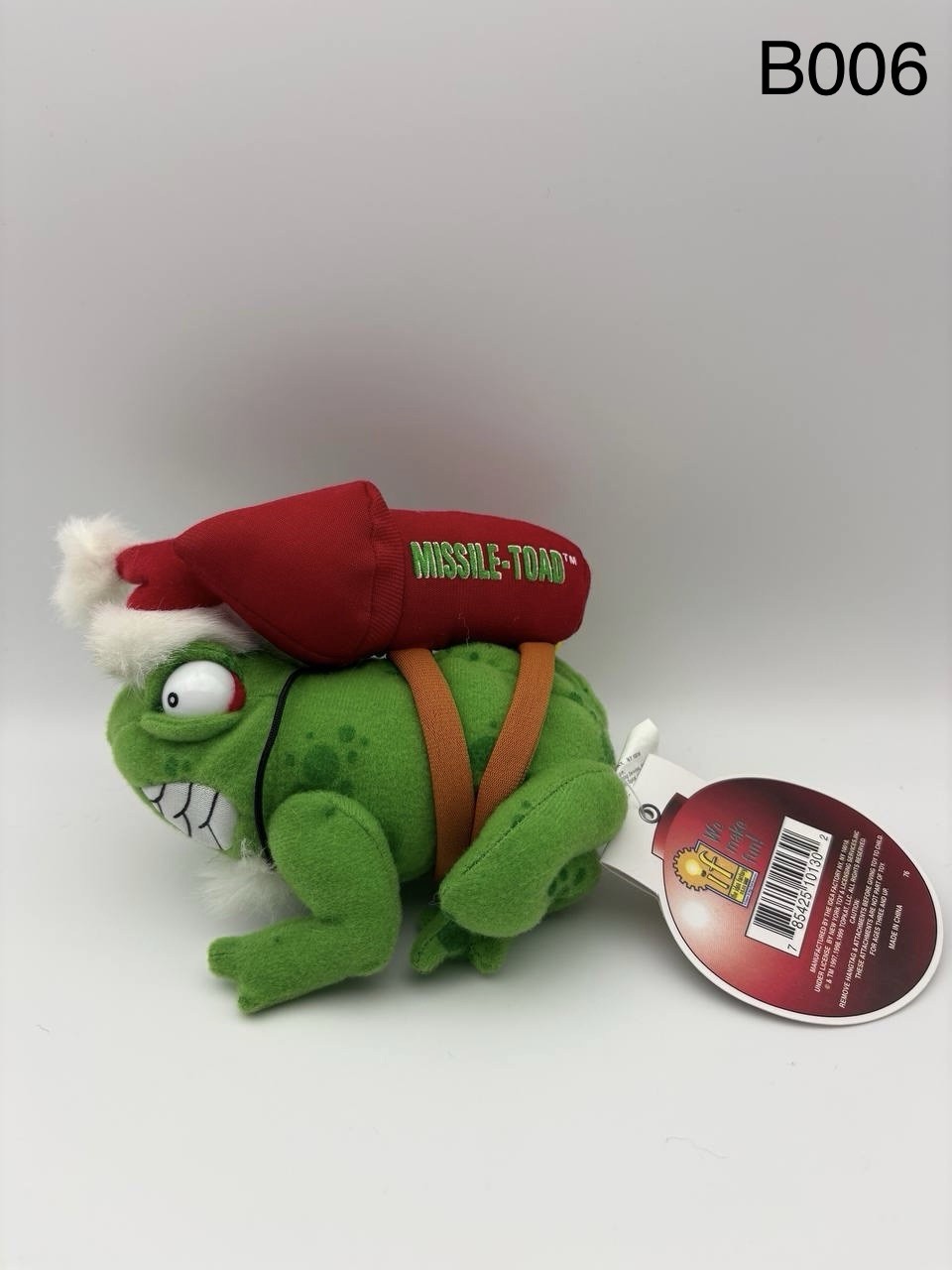 Meanies Shocking Stuffers Plush Missle Toad 1999 Plush VINTAGE RARE NEW