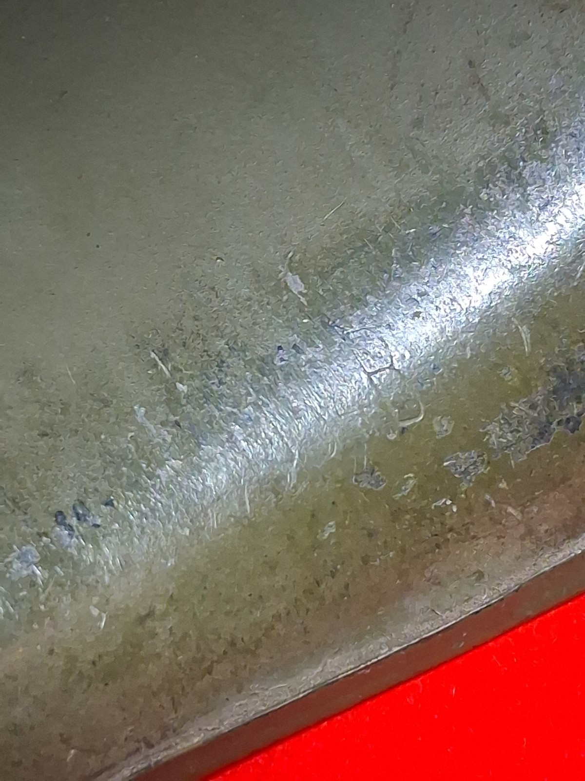 Original WW2 US M1 Helmet Late WWII Rear Seam Swivel Bale VG Post War Chin Strap