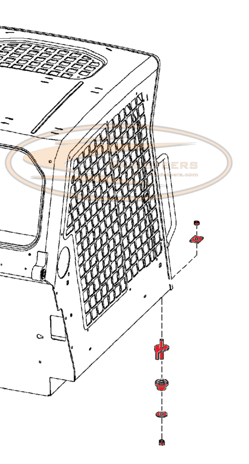 For Bobcat Cab Mount Kit Skid Steer Rubber Washer Nut Cage to Frame Damper