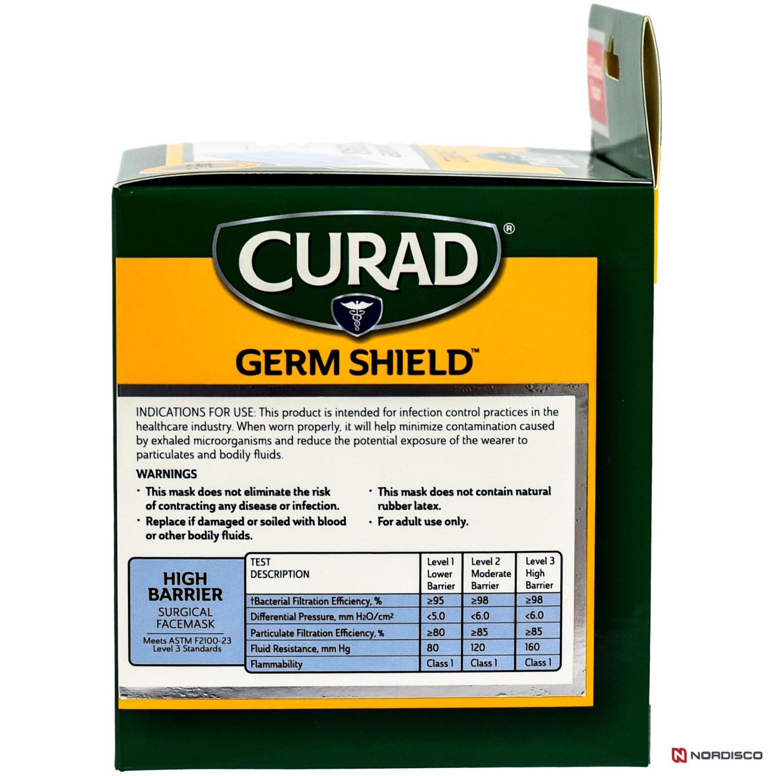 Curad CUR812SV1 Germ Shield Maximum Barrier Facemask, Box of 10
