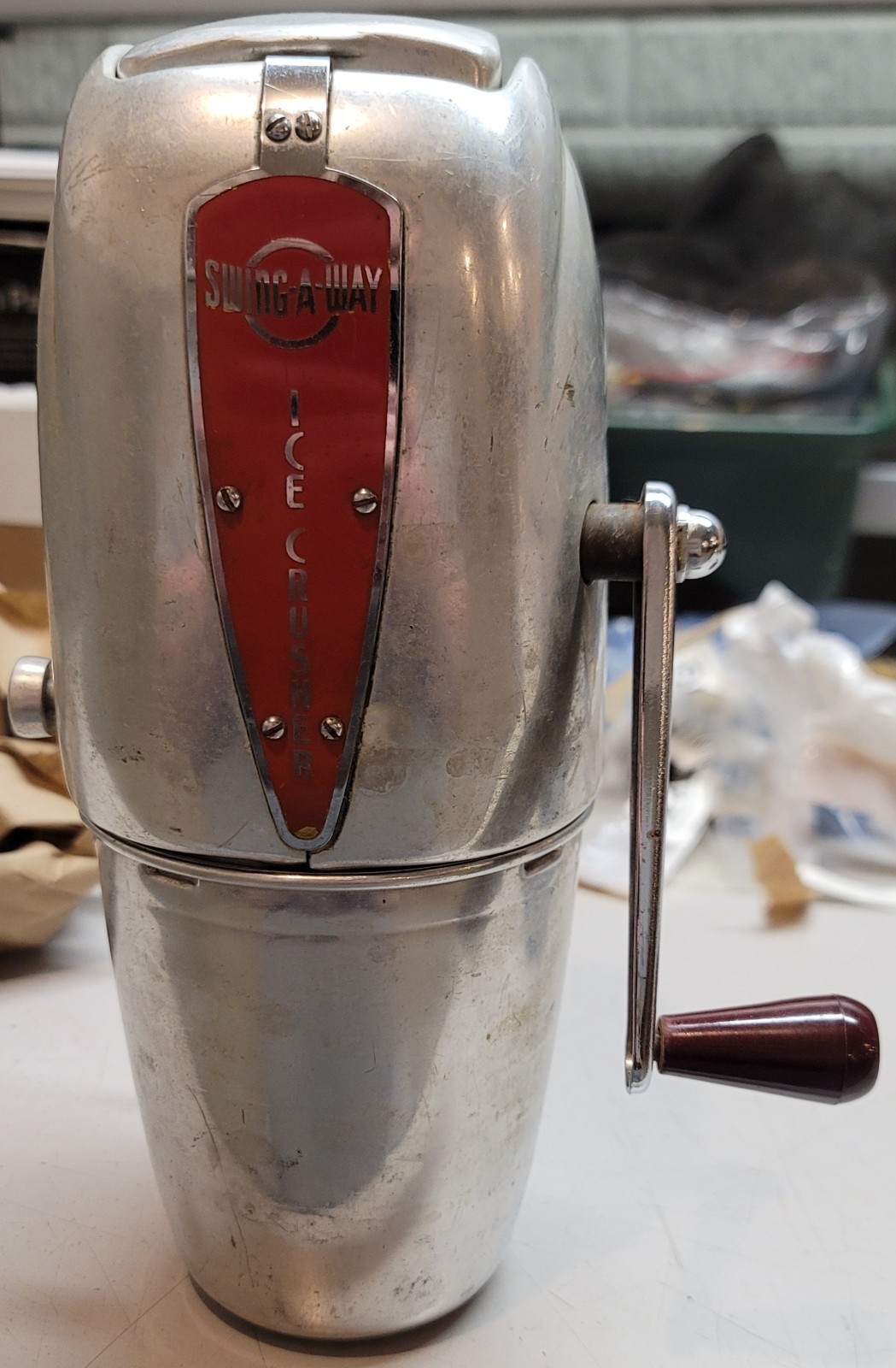 1950s/60s Swing-A-Way Ice Crusher Vintage Antique All Metal