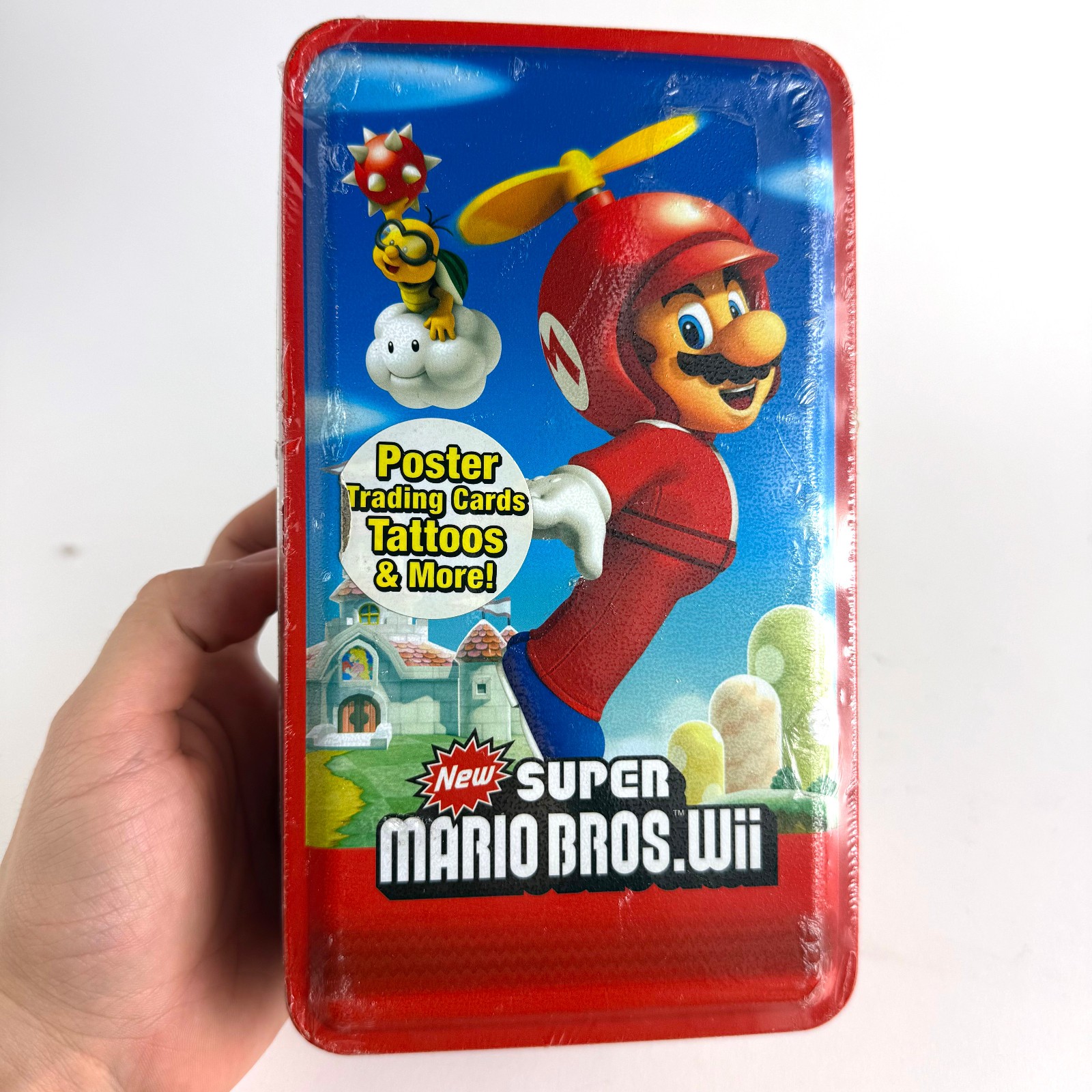 2010 Nintendo Enterplay New Super Mario Bros Wii Tin Sealed - 5 Fun Packs + More