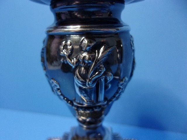 Antique Victorian Dwarf Urn Silverplate Candlesticks Richard Hodd & Son London