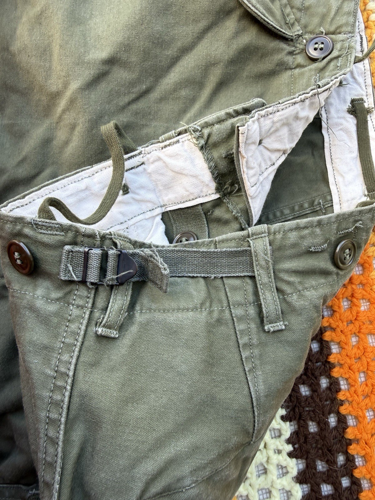 US Military M-1951 Field Trousers Korean War Era Regular Medium Green - 3 pairs