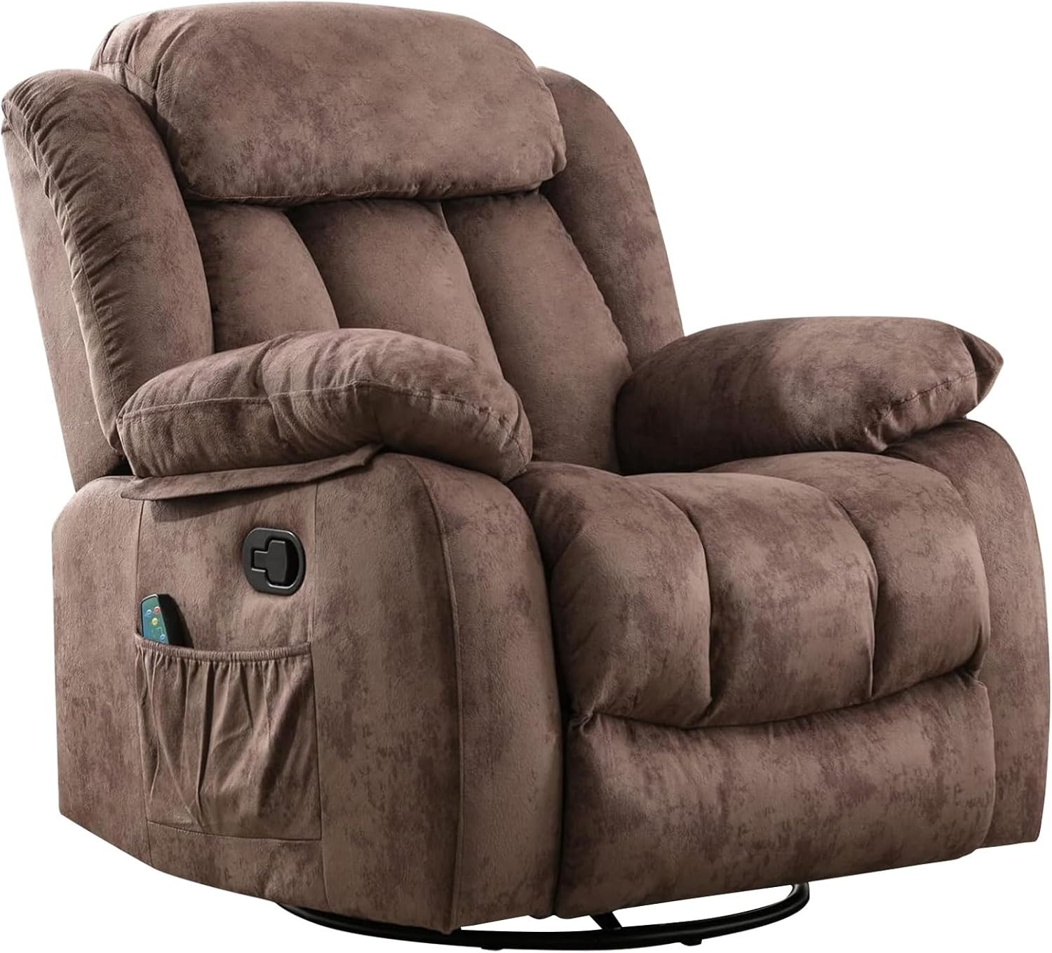 CANMOV Massage Rocker Recliner with Heat and Vibration Manual Reclining Chair