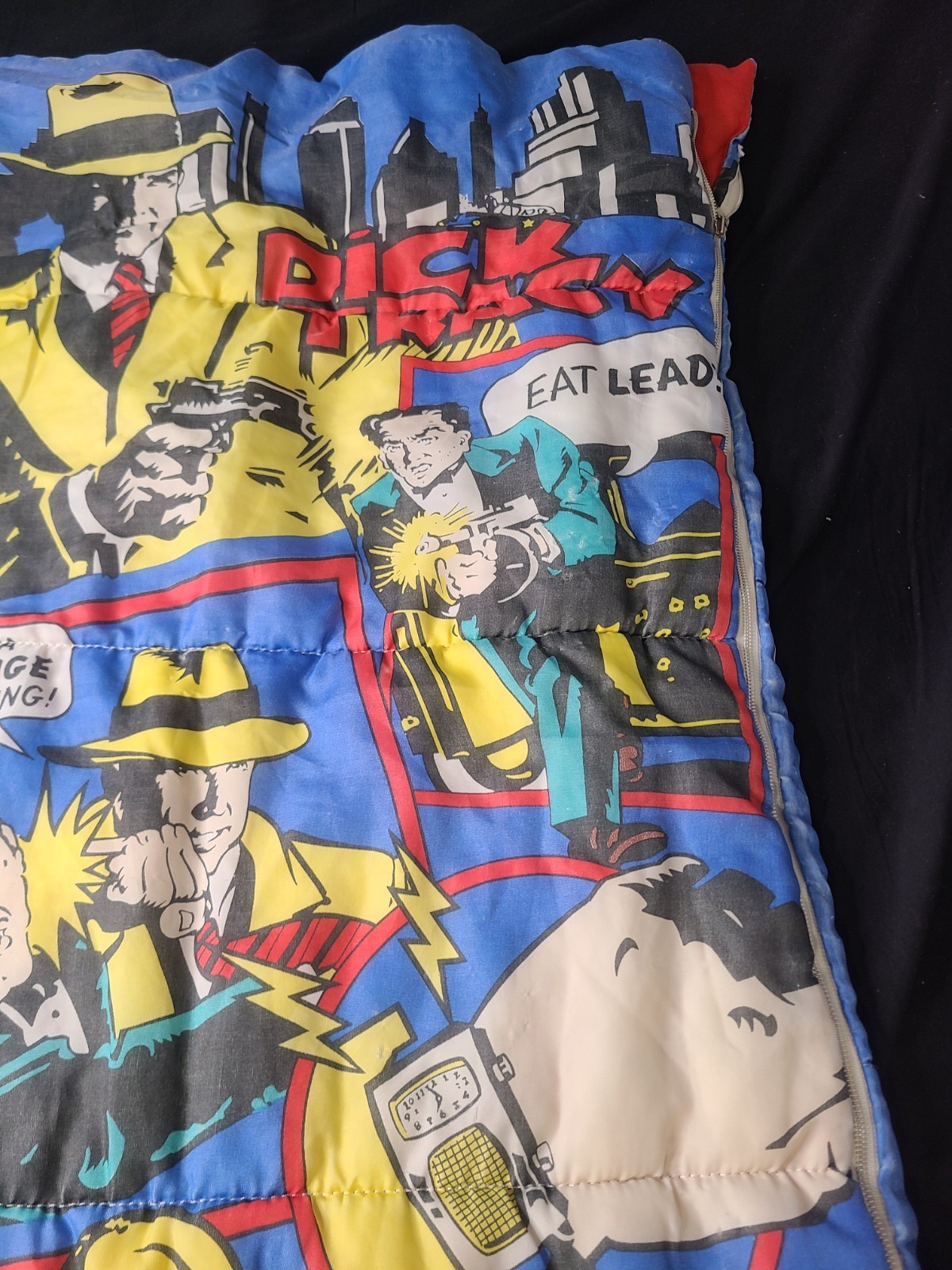 Vintage Disney 90's Made In USA Dick Tracy Movie Youth Kids Sleeping Bag 55x29