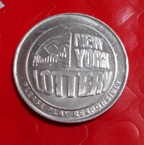 New York Lottery collectors token NY USA coin lucky instant ticket scratcher
