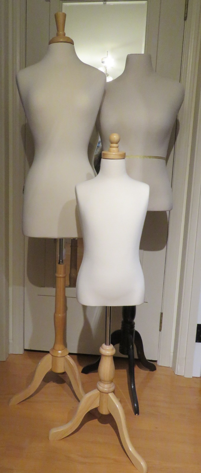 Mannequin Torso Child Cloth Covered Dress Form with Stand 27x23½x28