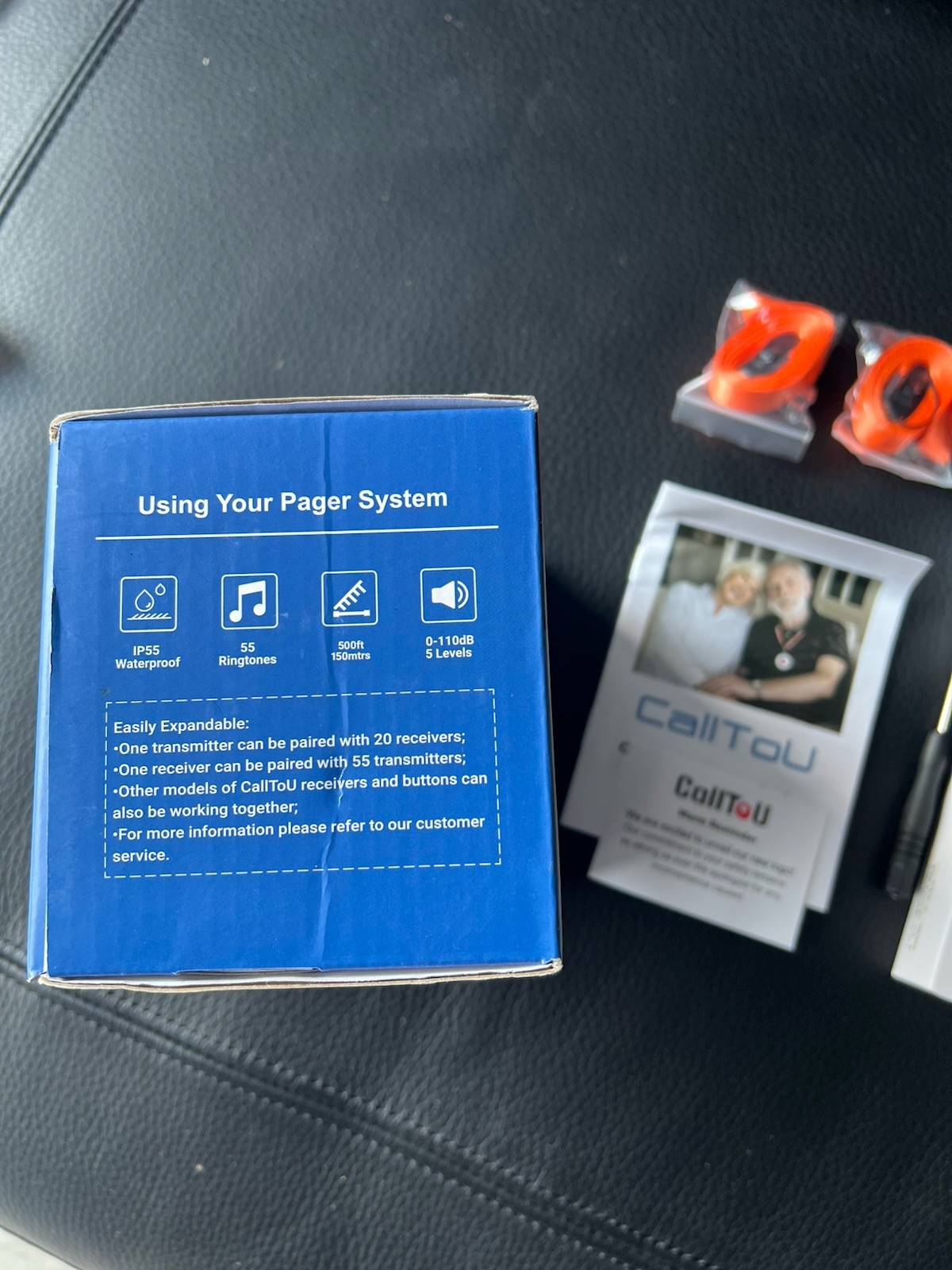 Call To U-2 Wireless Caregiver Pager System-with 2 SOS Buttons and 2 Receivers