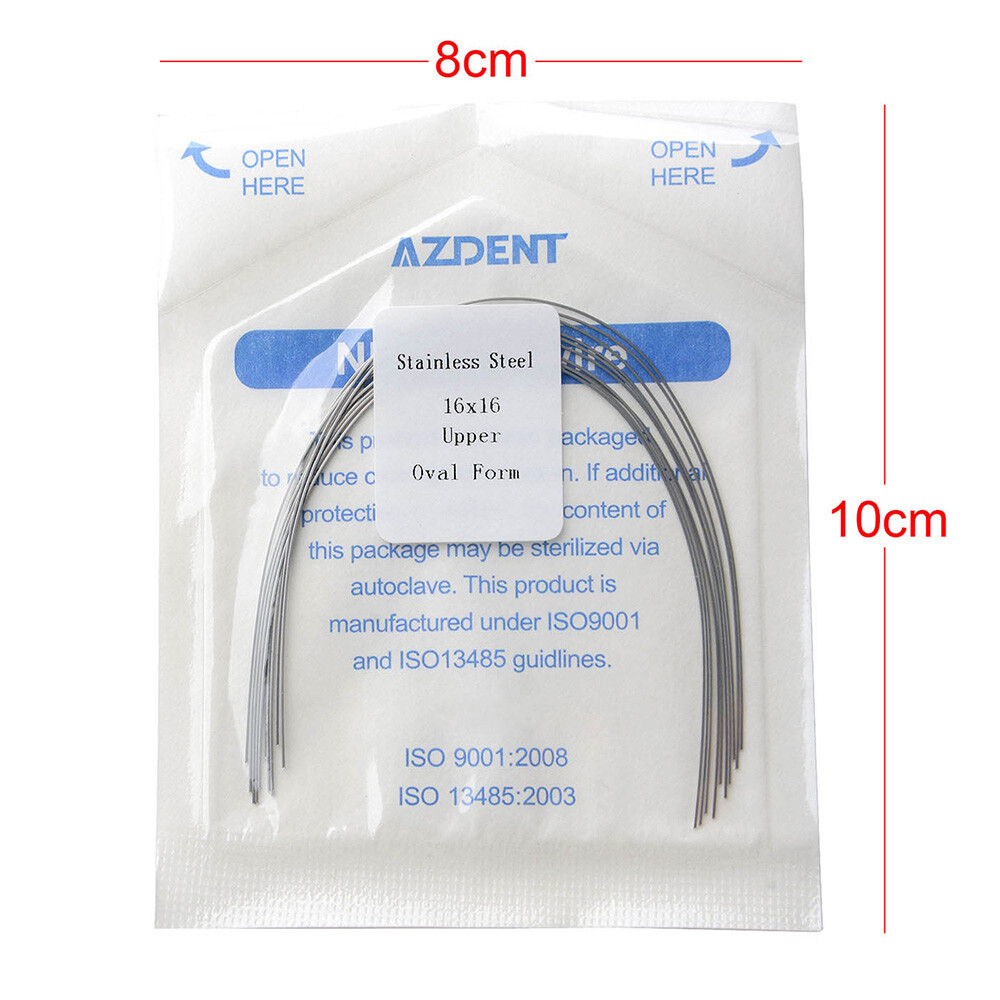 Los alambres de ortodoncia dental rectangular oval arco de acero inoxidable