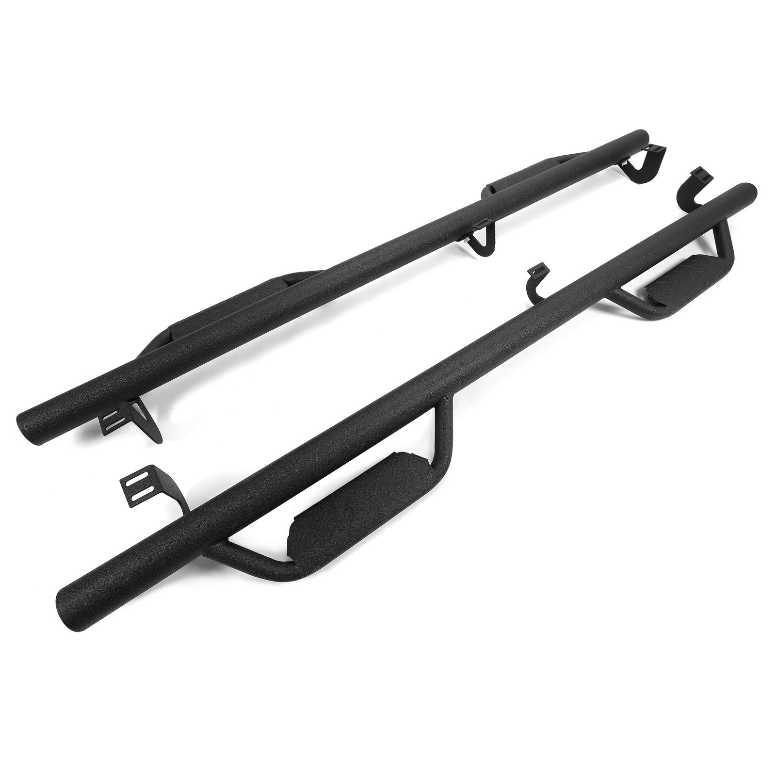 Pair For Toyota Tacoma 05-23 Black Double Cab Side Steps Nerf Bar Running Boards