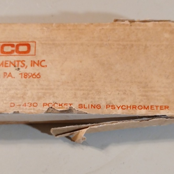 Princo D-430 Pocket Sling Psychrometer Analog 30-120°F with Case