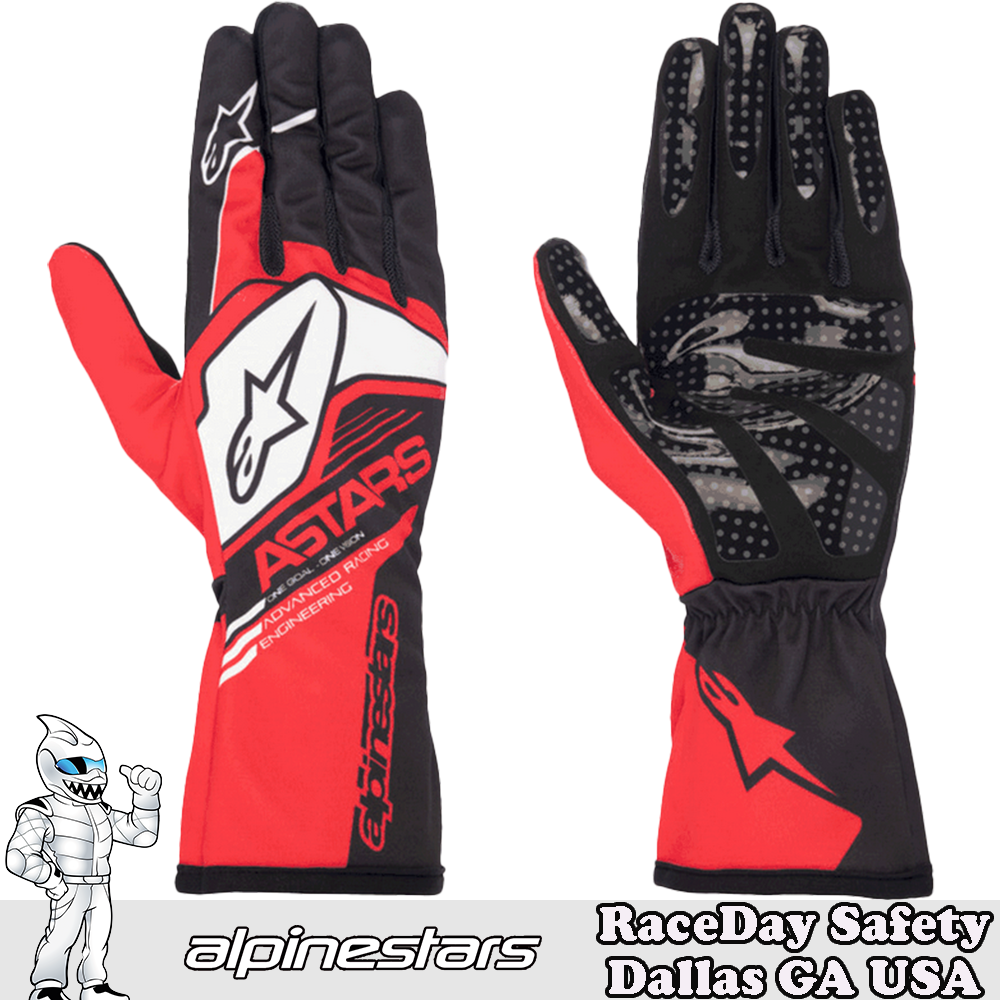 Alpinestars Youth Tech-1 K RACE S V2 CORPORATE Kart Race Gloves Red/Black