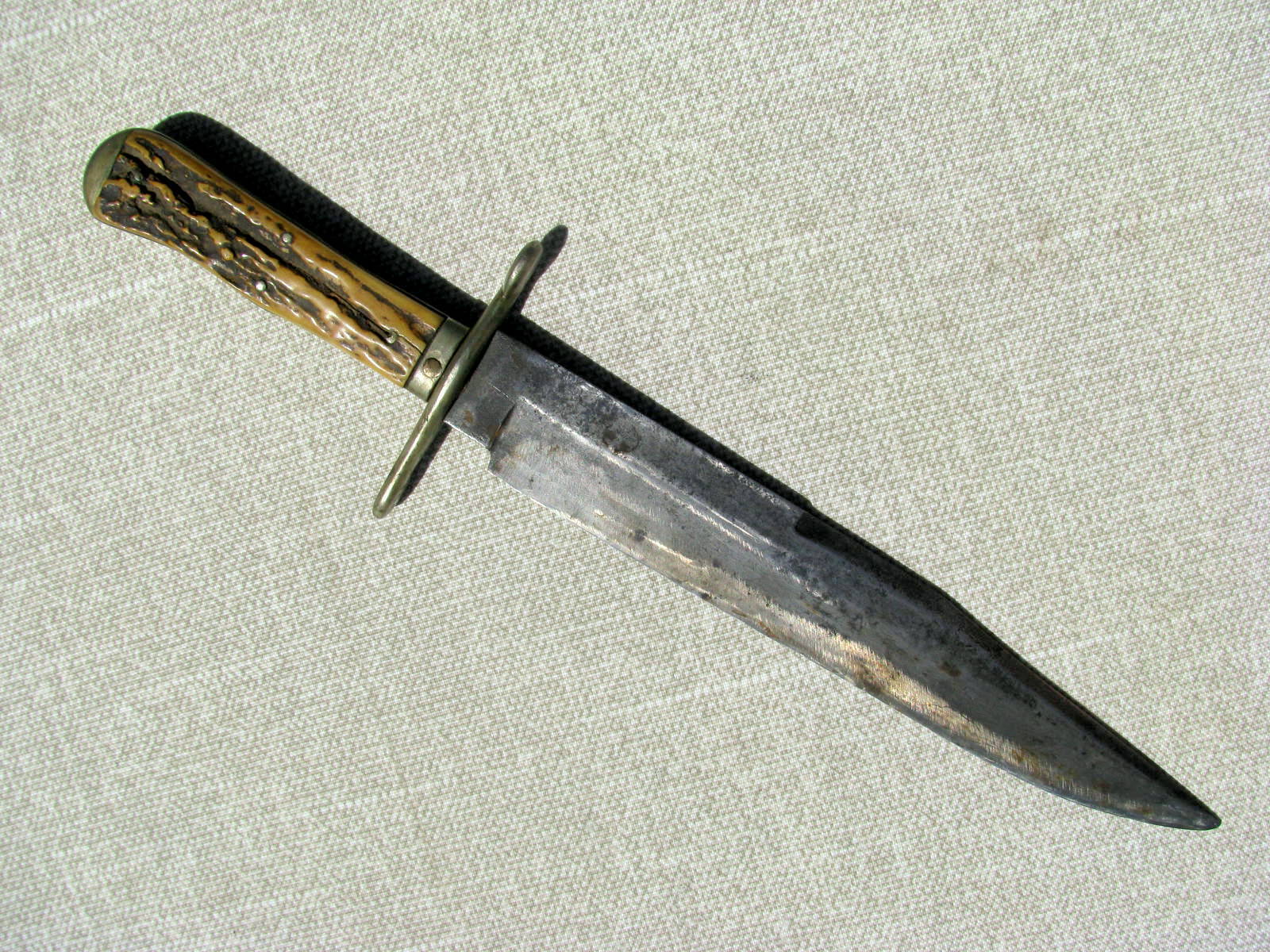 IXL 9 INCH STAG CIVIL WAR SIEGE OF VICKSBURG MISS. JULY 4,1863 BOWIE KNIFE