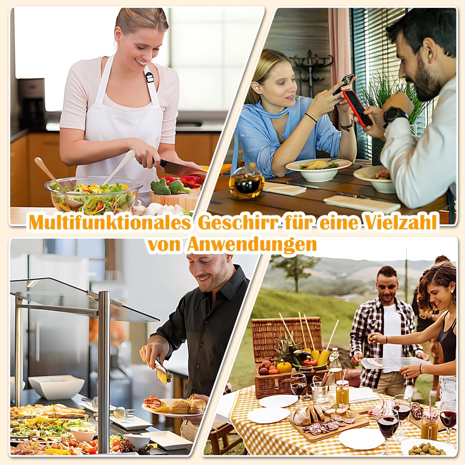 Metal Spork Reusable Sporks,4-Pack Food-Grade Stainless Steel Sporks, 7.28 Inche