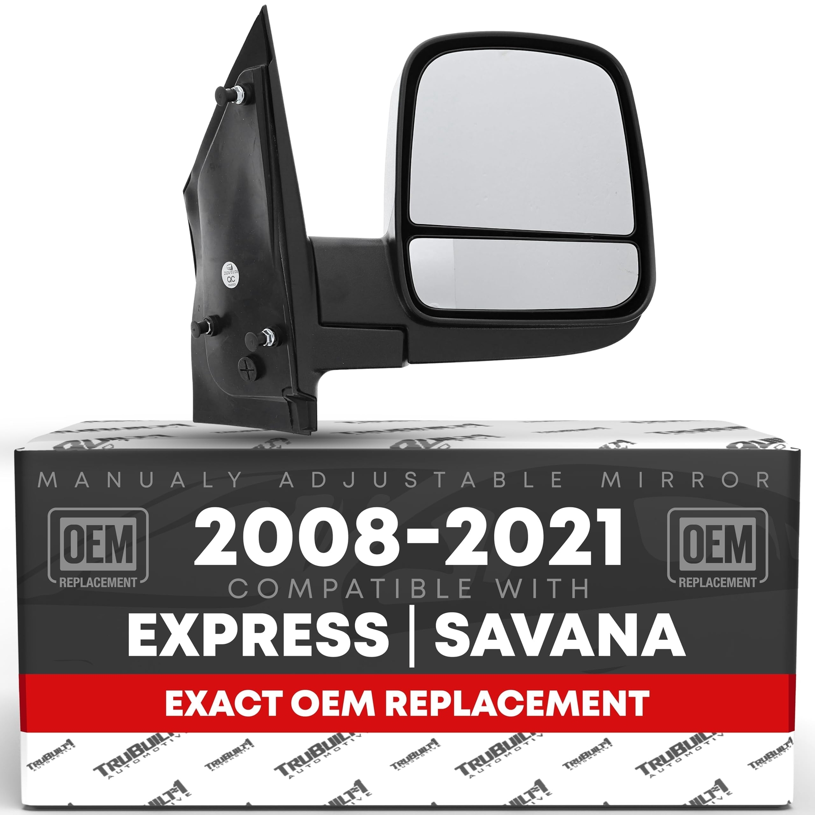 Power Door Mirror, Passenger Side for Chevrolet Express, GMC Savana - Passeng...