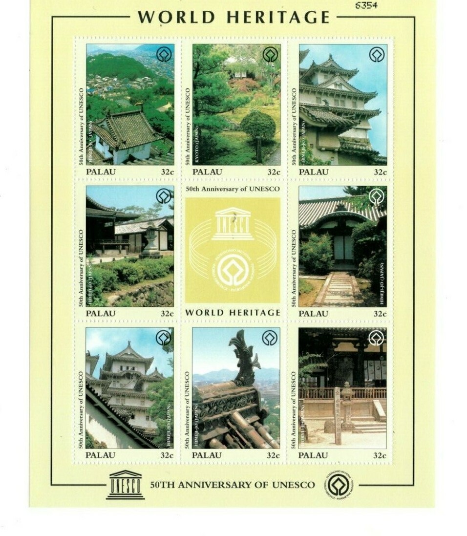 Palau 1997 - Unesco - Sheet of Eight - MNH