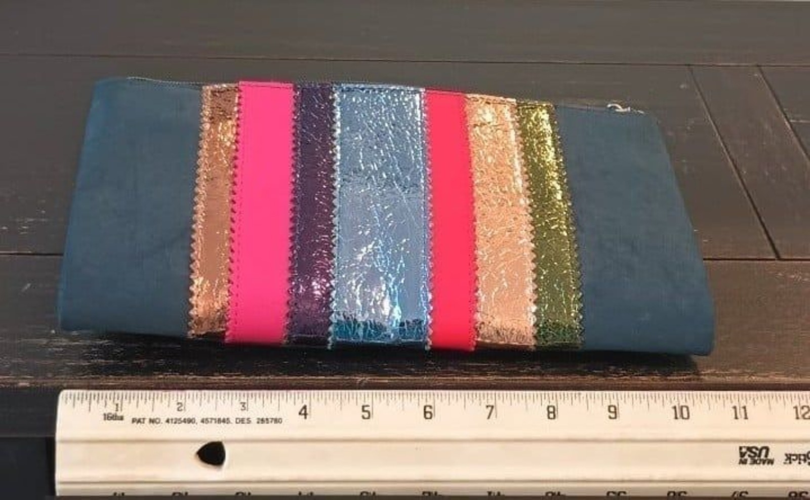 Clutch Handbag Navy Multicolor Detail